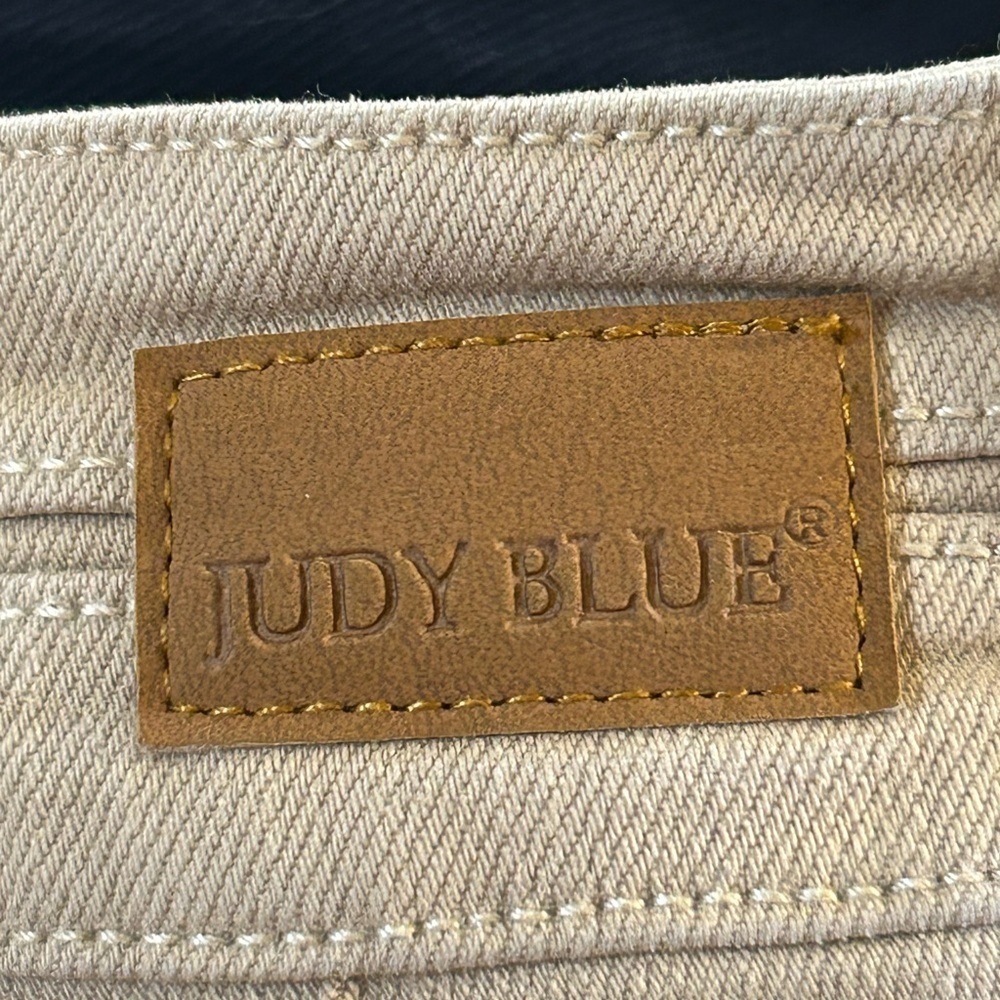 Judy Blue High Waste Flare Tan Denim - Picture 6 of 12
